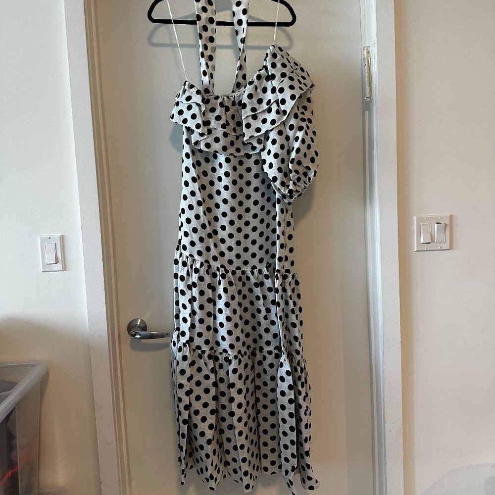 Lisa Marie Fernandez Polka-Dotted One Shoulder Sundress Size 2